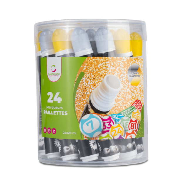 Marqueurs or/argent Paillettes - Packaging
