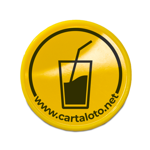 Jetons plastique buvette - Boisson jaune - Face