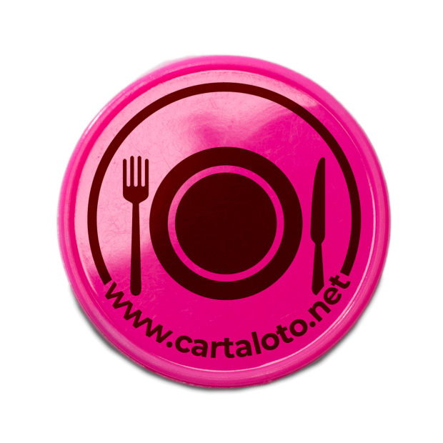 Jetons plastique buvette - repas rose - face