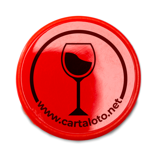 Jetons plastique buvette - vin rouge - face
