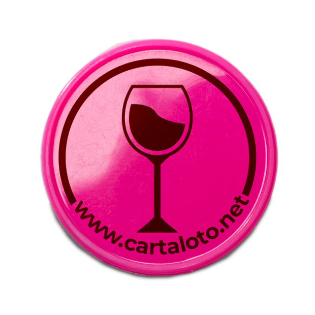 Jetons plastique buvette - vin rose - face