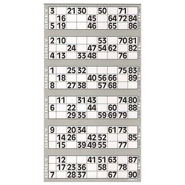 Jumbo Bingo ticket booklets