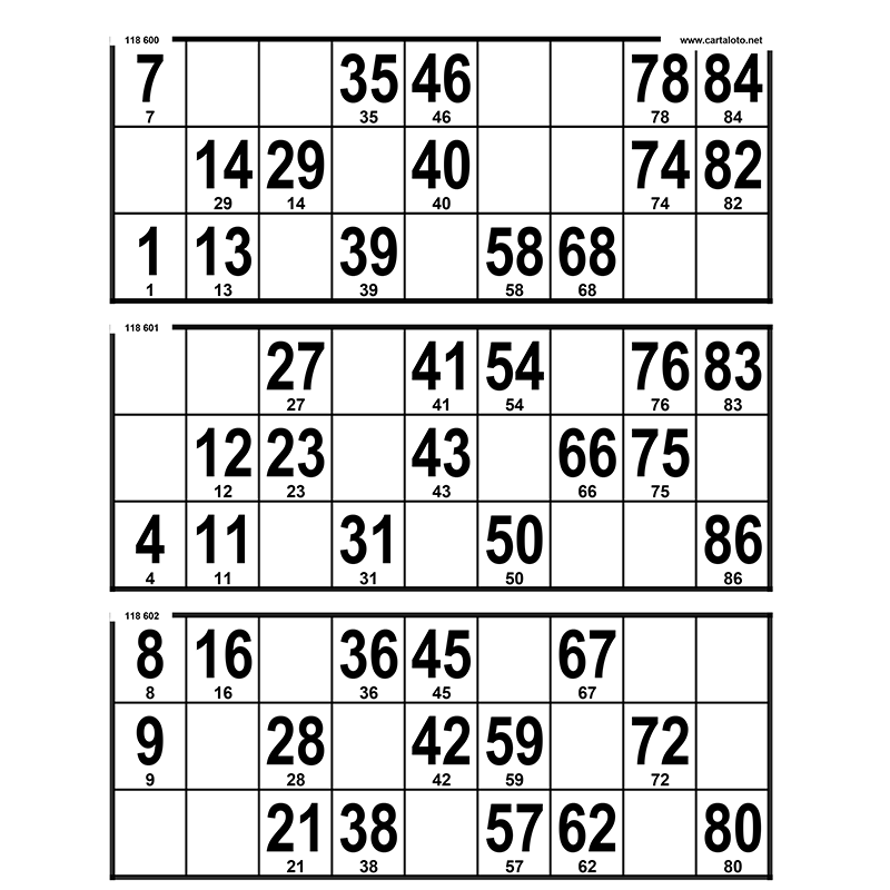 planches cartoon loto à imprimer pdf pc