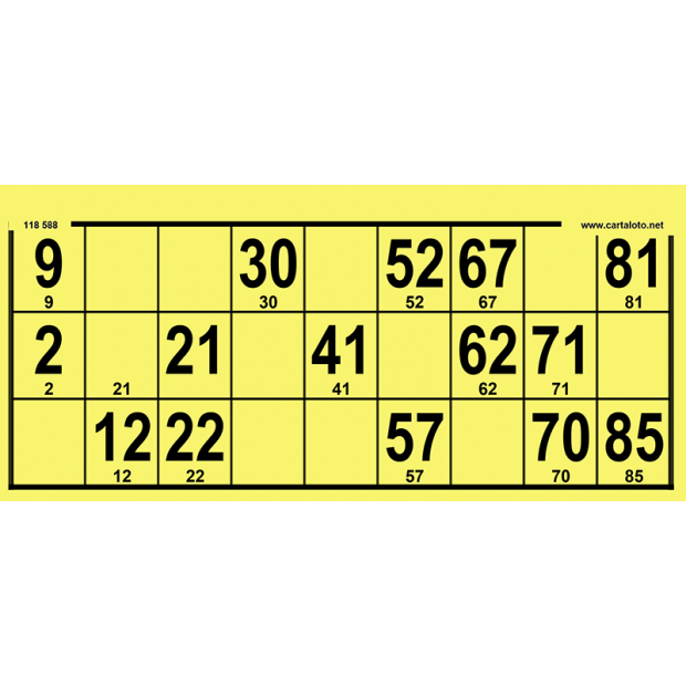 cartons loto très épais