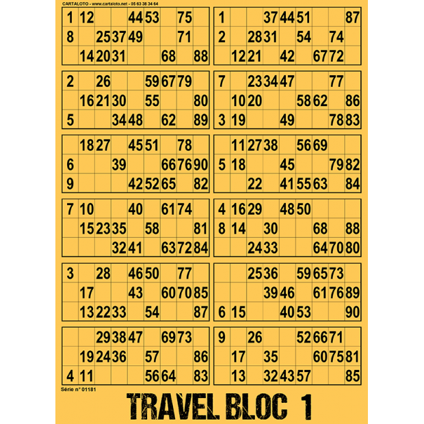 Travel games bloc - 12 grids