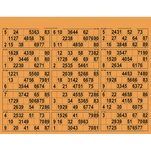 34 Planches de loto très rigide - 15 grilles