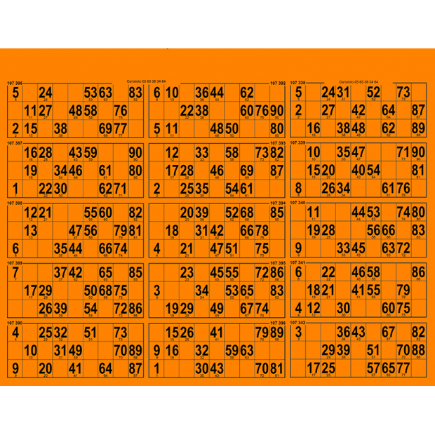 34 Planches de loto très rigide - 15 grilles