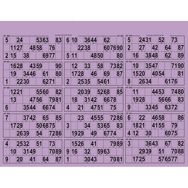 34 Planches de loto très rigide - 15 grilles