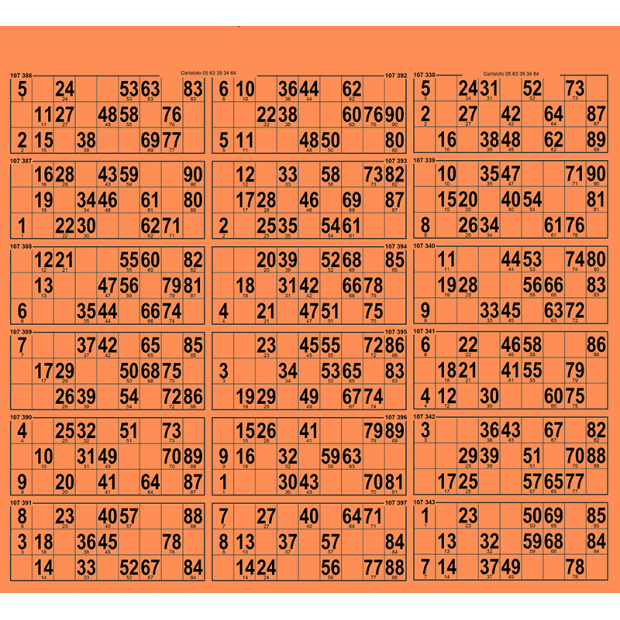 28 Planches de loto très rigide - 18 grilles