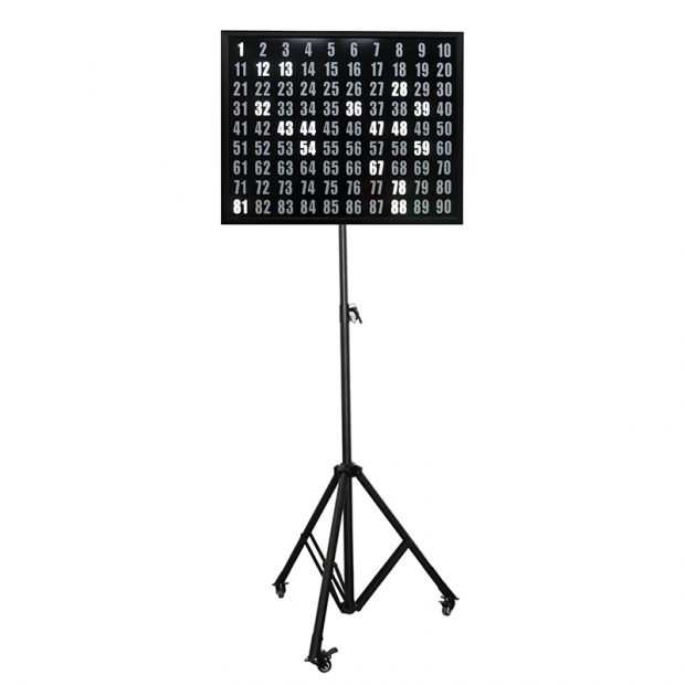 Tripod stand for electronic bingo flashboard