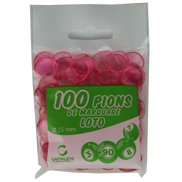50 sachets de 100 pions de loto