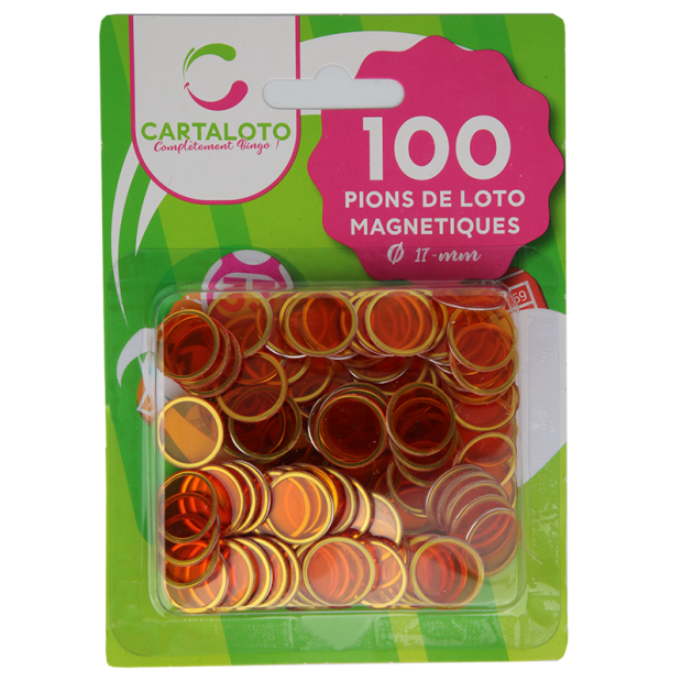 pions loto magnetiques orange