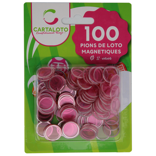 24 sachets de 100 pions magnétiques de loto