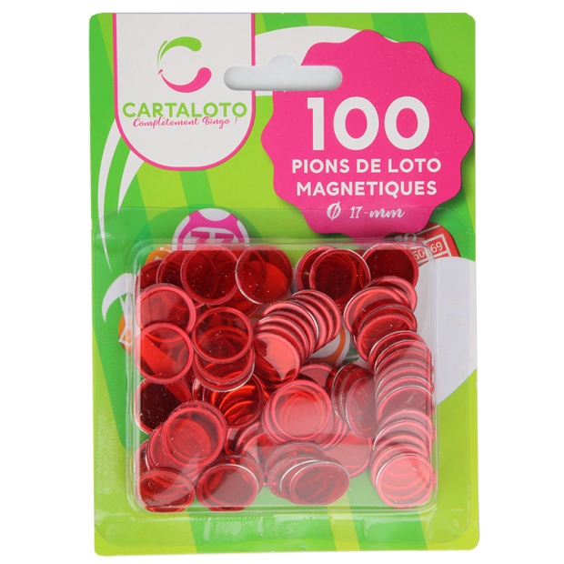 24 sachets de 100 pions de loto magnétiques I Jetons loto magnétique