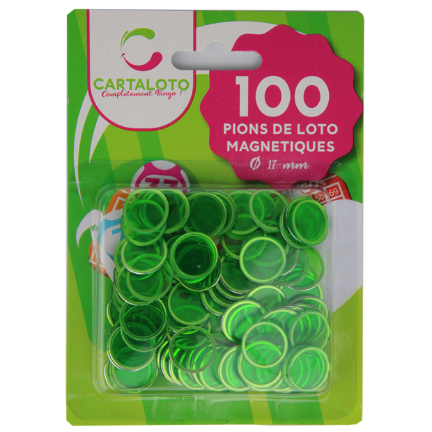 24 sachets de 100 pions loto magnétiques