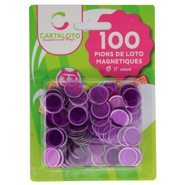 24 sachets de 100 pions loto magnétiques