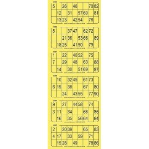 Piccolo bingo tickets - 6 grids