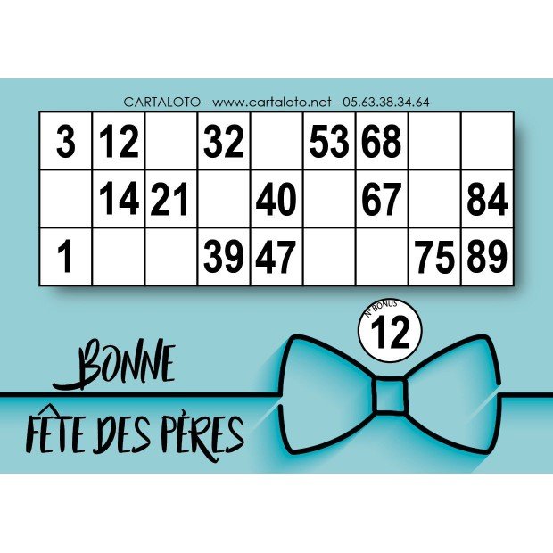 grille loto fêtes de père