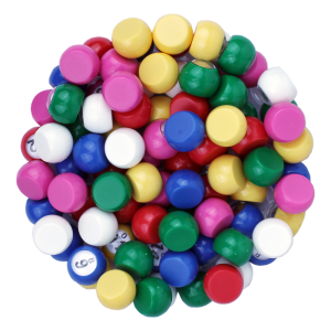 Set of 90 check tray bingo balls flat sided