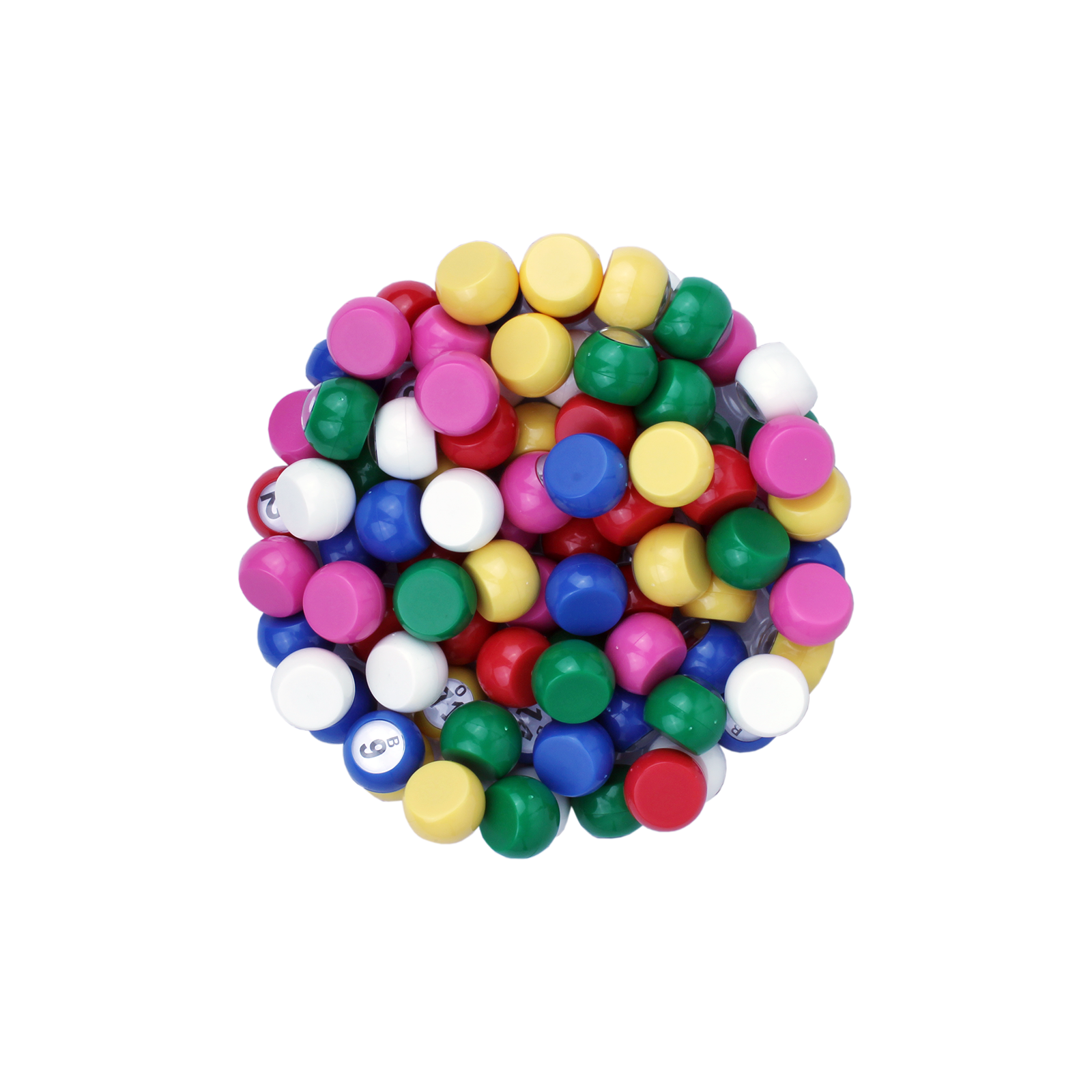 Set of 90 check tray bingo balls flat sided I Raffle balls flat sided