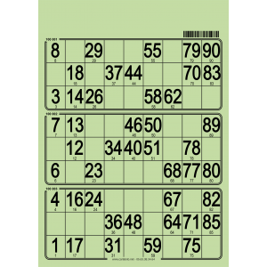 167 Bristol 90 ball bingo cards - 3 grids