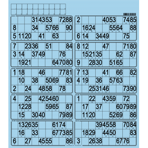 50 Bristol bingo cards - 10 grids - to stamp