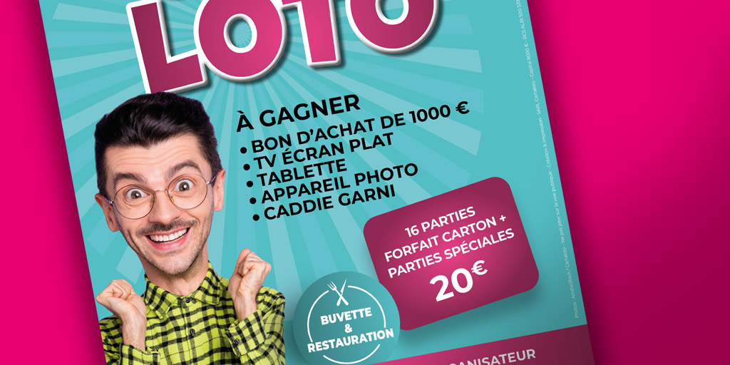  affiche loto pour association personnalisée et modifiable