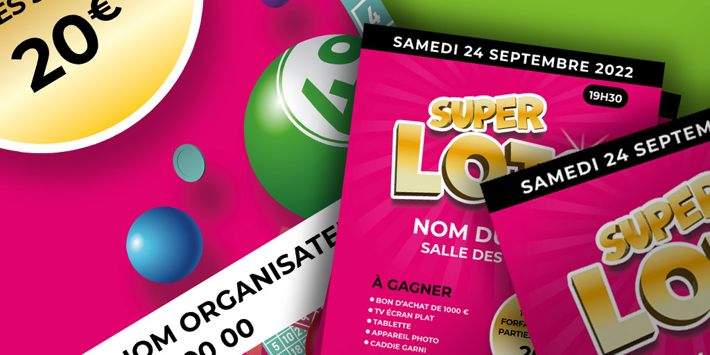 flyers loto personnalisée association évènement 