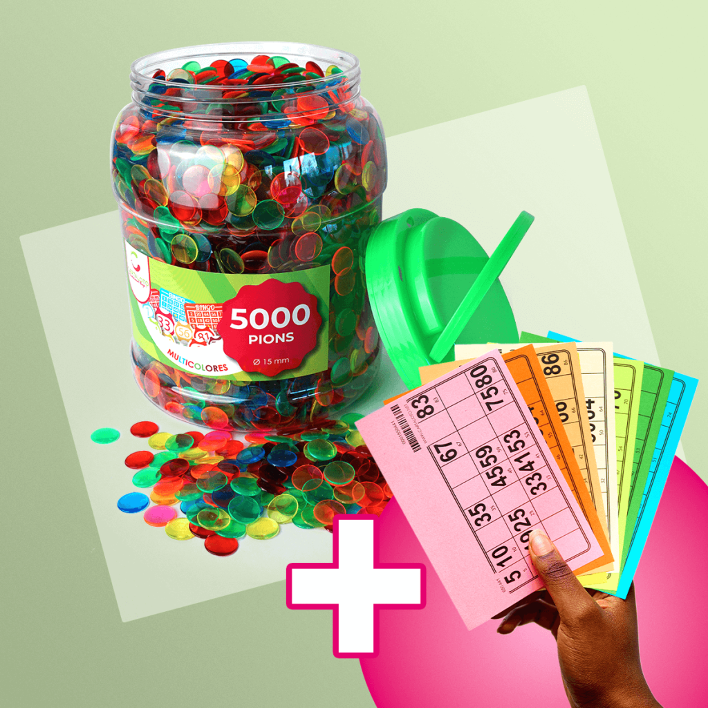 Boite de 500 pions de loto