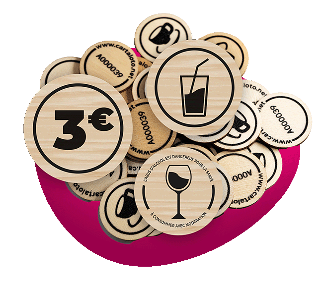 wooden tokens - customizable - event - association - refreshment bar - snacking - entertainment - individual - payment - value tokens - pattern tokens - numbering - personalized tokens - snacking tokens - refreshment tokens