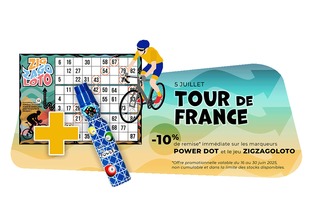 Loto - partie - jeu - Tour de France - marqueur - feutre - promotion - loto - association