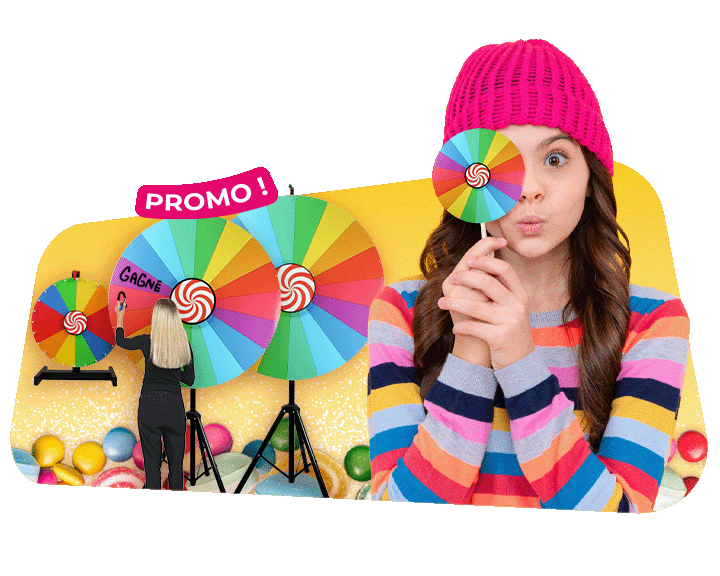 Animation - jeu - roue - fortune - chance - hasard - promotion - loterie - jeu