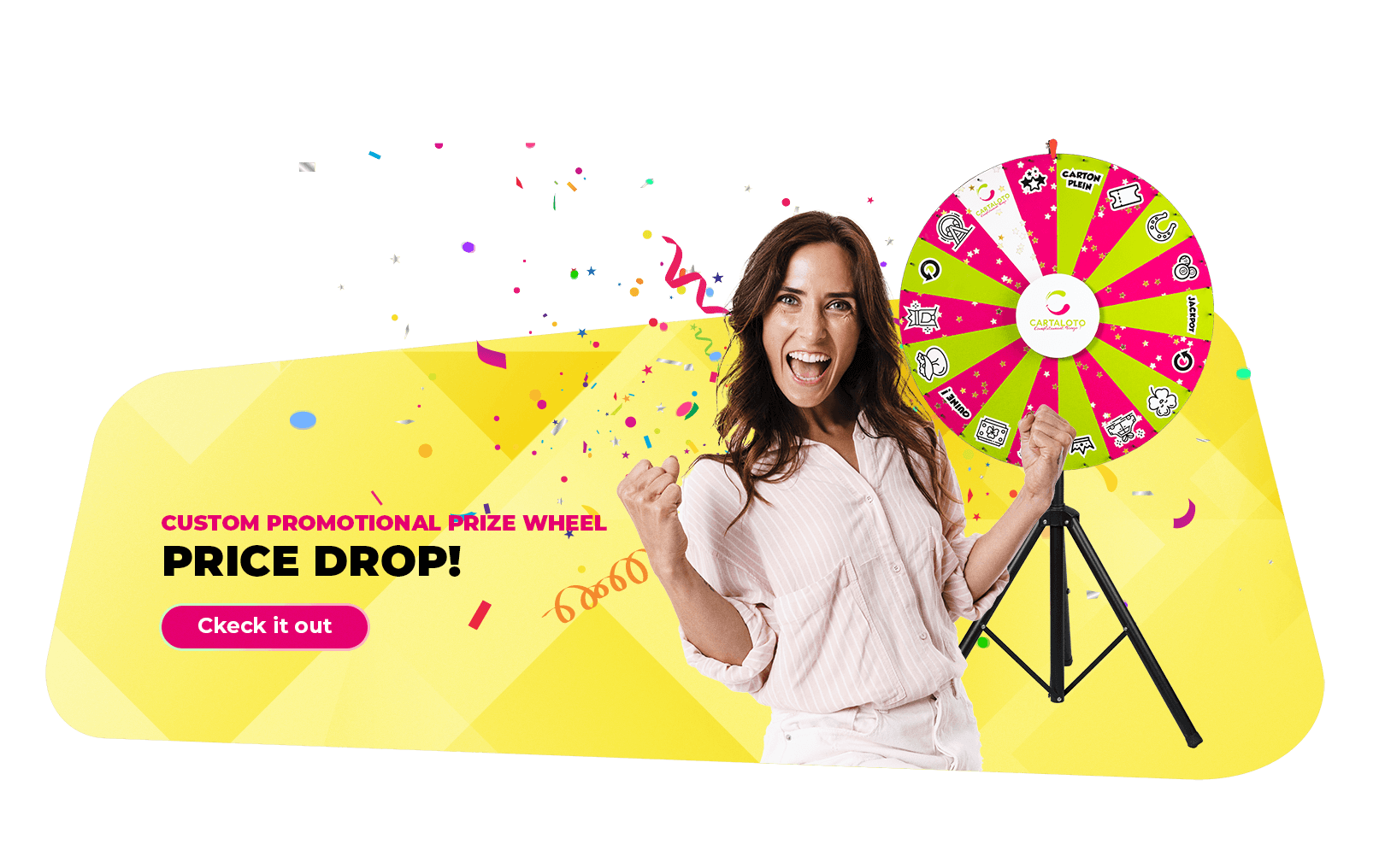 Custom promotional prize wheel 